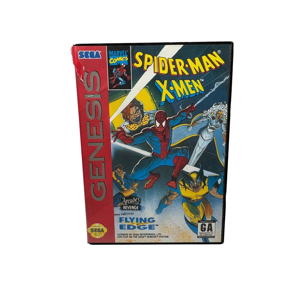 Video Game Sega Genesis Spider-Man X-Men Arcade's Revenge Flying Edge
